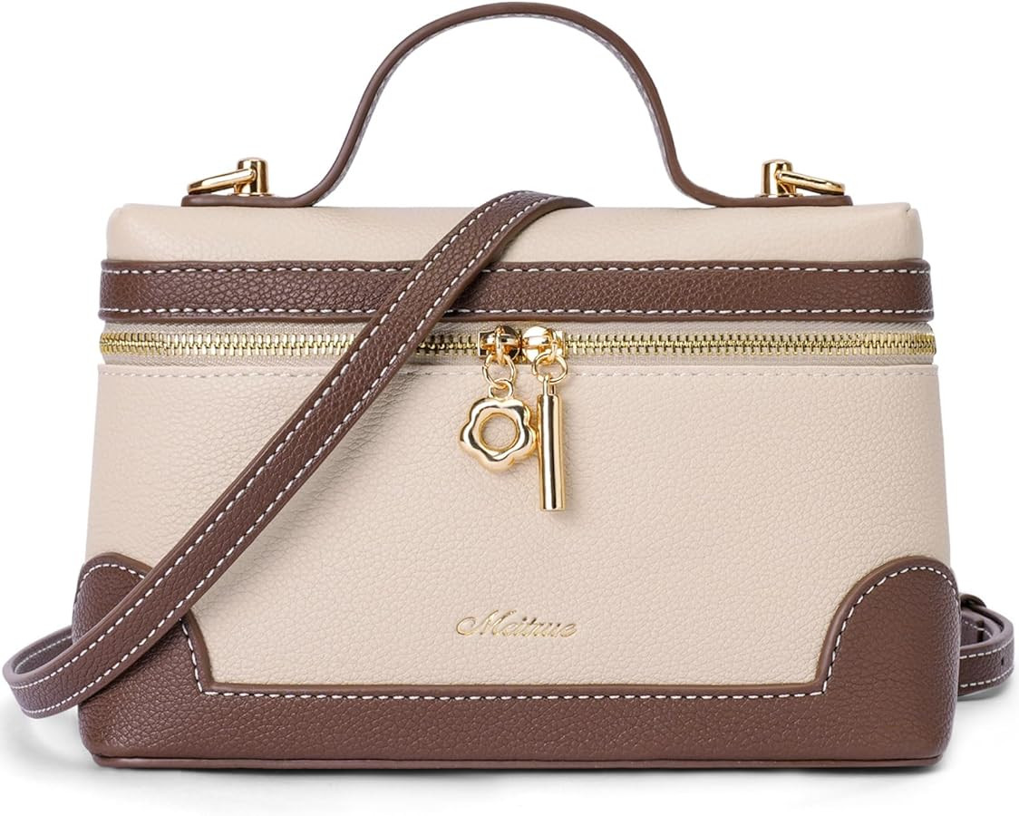 MEITRUE Crossbody Bag for Women Small Top-Handle Pouch Purse Designer Leather Shoulder Handbag Tr... | Amazon (US)