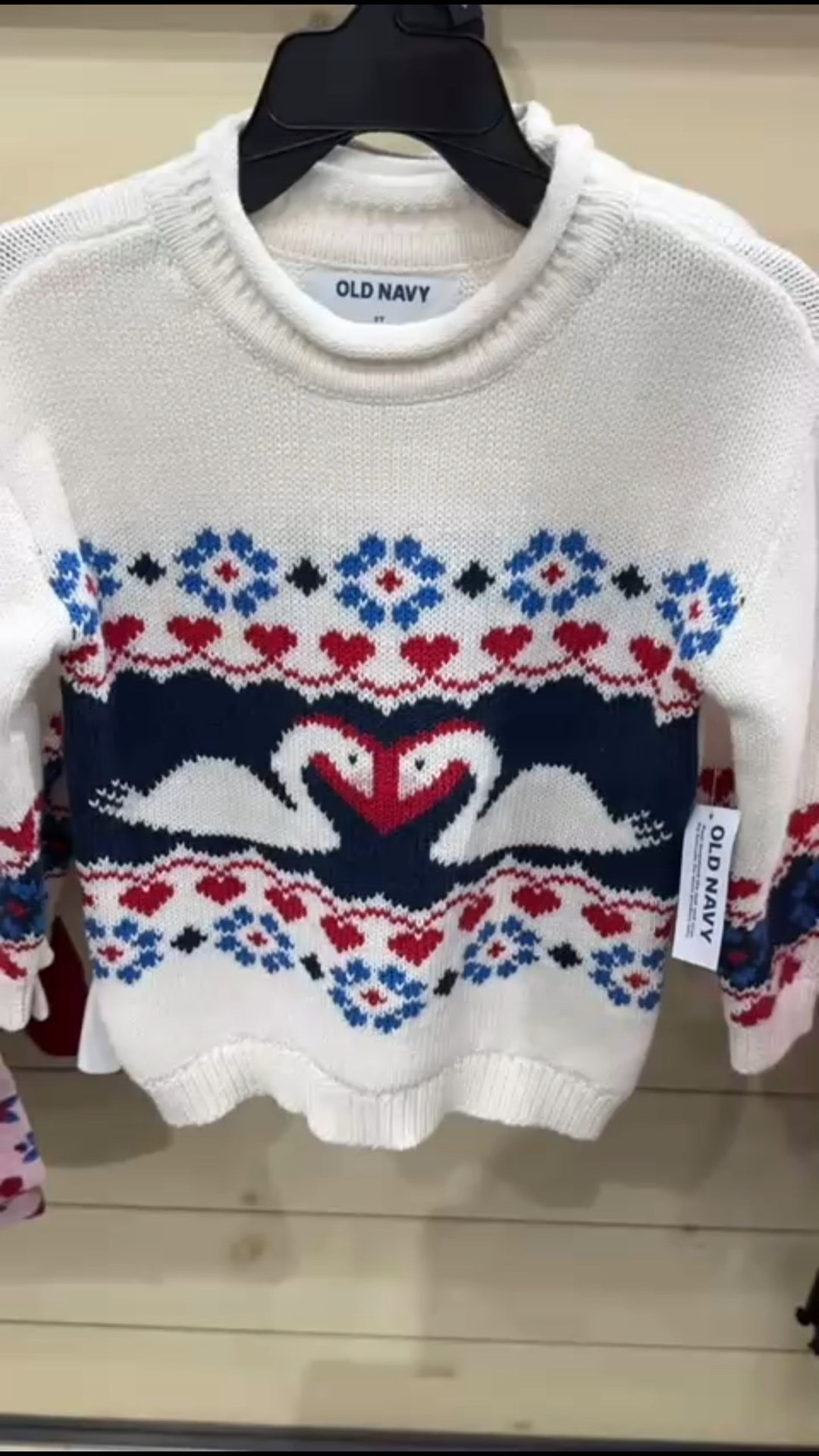 Valentine’s-ready kids clothing lineup featuring a heart-pattern knit sweater, playful dinosaur heart-print pajamas, and a cozy sherpa fleece jacket with embroidered floral details.

#LTKBaby