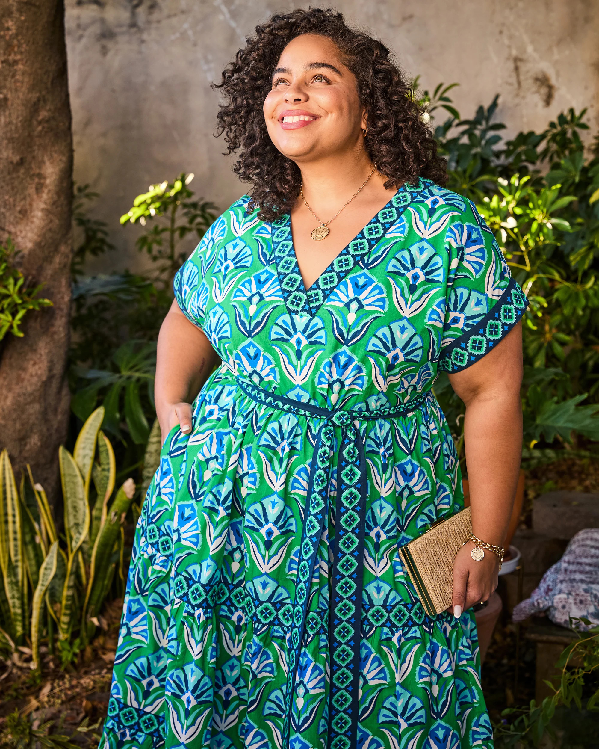 Geo Floral - Harbour Dress - Green Juice - Printfresh | Printfresh