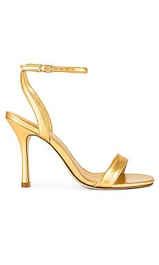 Larroude The Nyx Heel in Gold Metallic from Revolve.com | Revolve Clothing (Global)