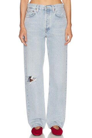 AGOLDE Kelly High Rise Straight Jeans in Segment - Blue. Size 31 (also in ). | FWRD 