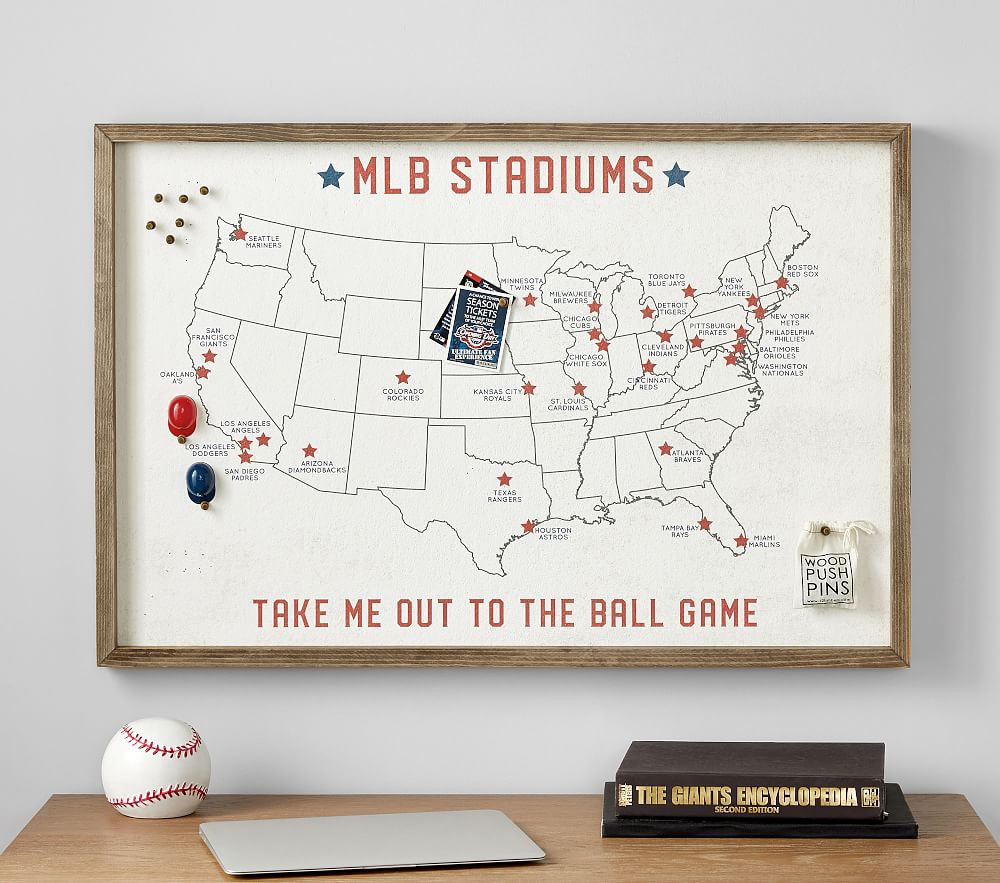 <em>MLB™</em> Wood Pinboard | Pottery Barn Kids