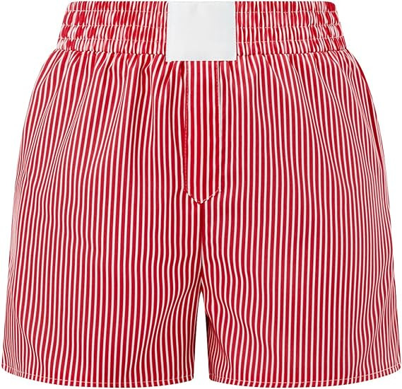 Women Pajamas Shorts Micro Boxer Shorts Y2K Cute Gingham Sleep Lounge Shorts Checkered Plaid Butt... | Amazon (US)