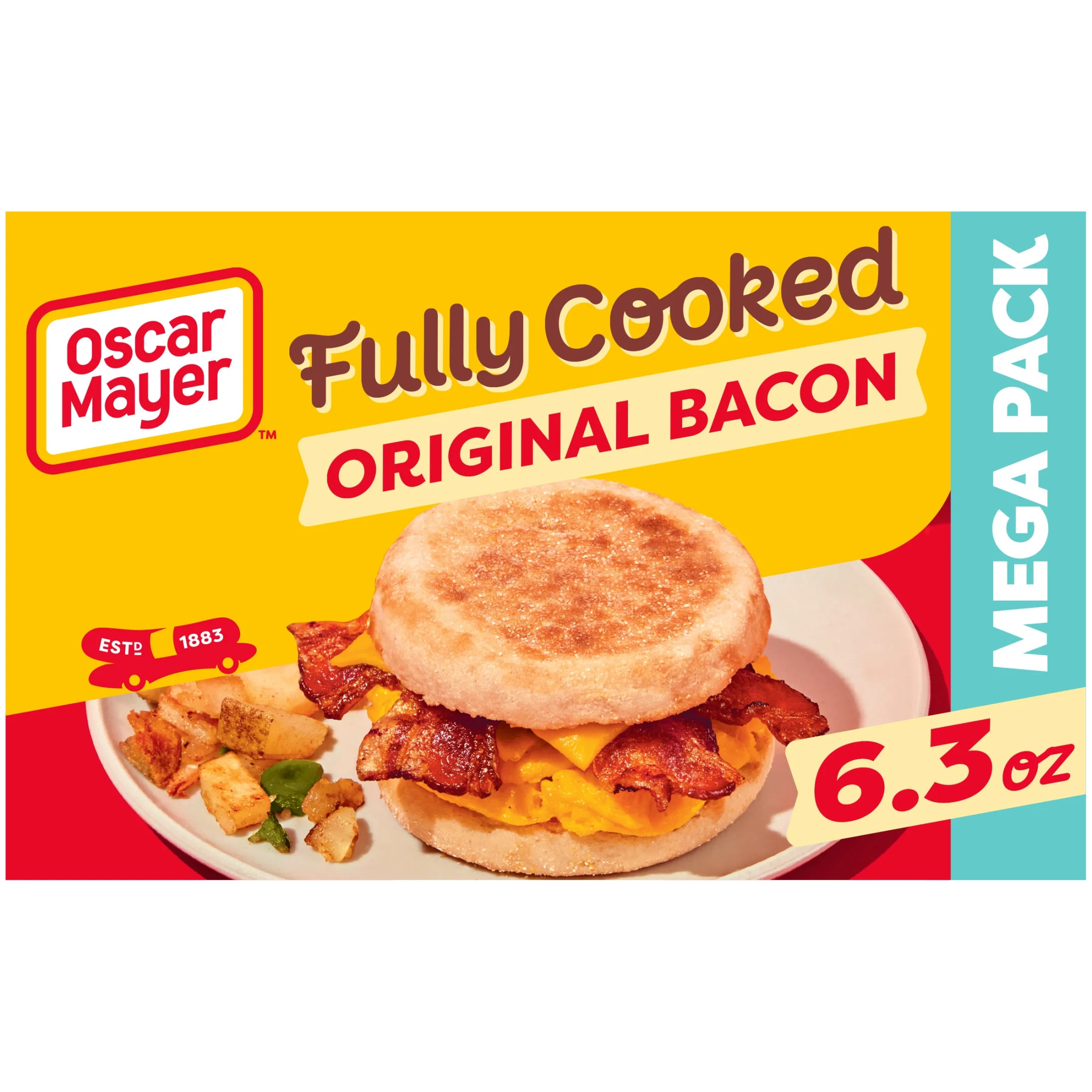 Oscar Mayer Original Fully Cooked Bacon Mega Pack, 6.3 oz Box, 23-25 slices | Walmart (US)