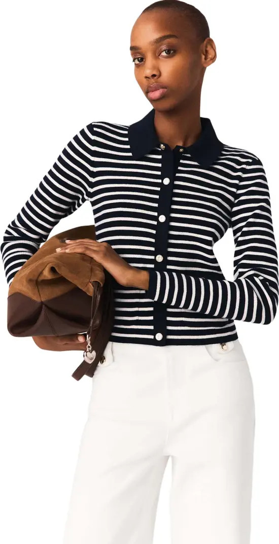 Striped polo cardigan | Nordstrom
