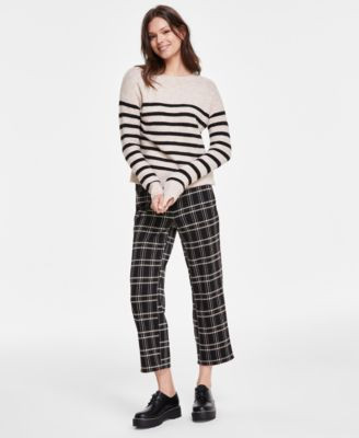 Liverpool Los Angeles Womens Drop Shoulder Sweater Mabel Pull On Ankle Pants | Macy's