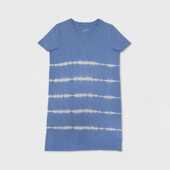 Women's Short Sleeve Tie-Dye T-Shirt Dress - Universal Thread™ Blue | Target