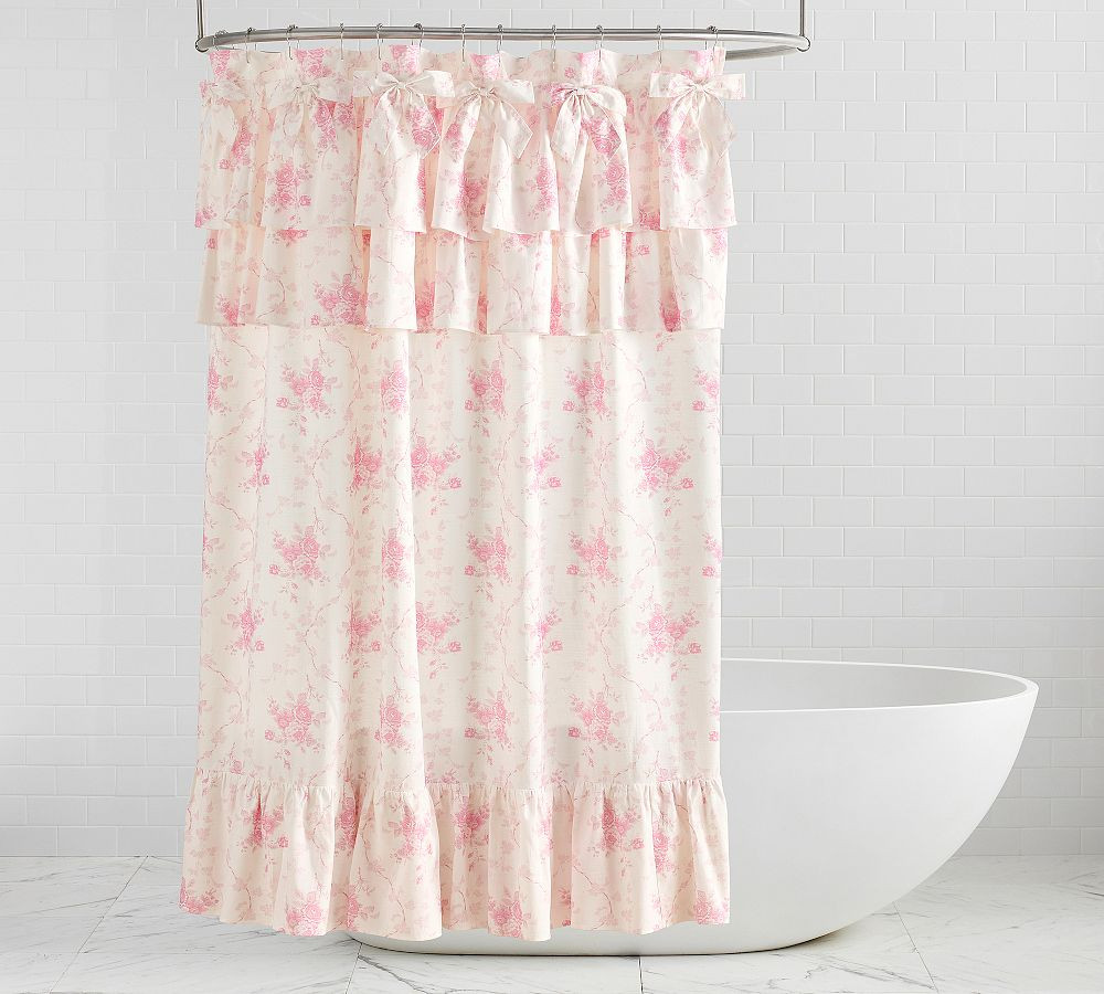 LoveShackFancy Rose Ruffle Shower Curtain | Pottery Barn (US)