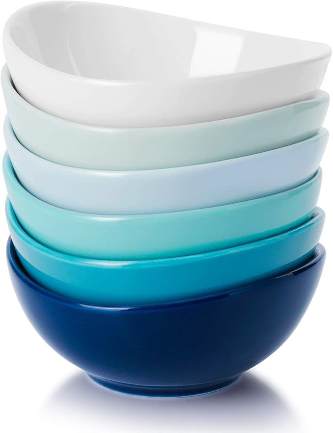 Sweese 123.003 Porcelain Mini Bowls - 4 Ounce for Dipping Sauces, Small Side Dishes - Set of 6, C... | Amazon (US)