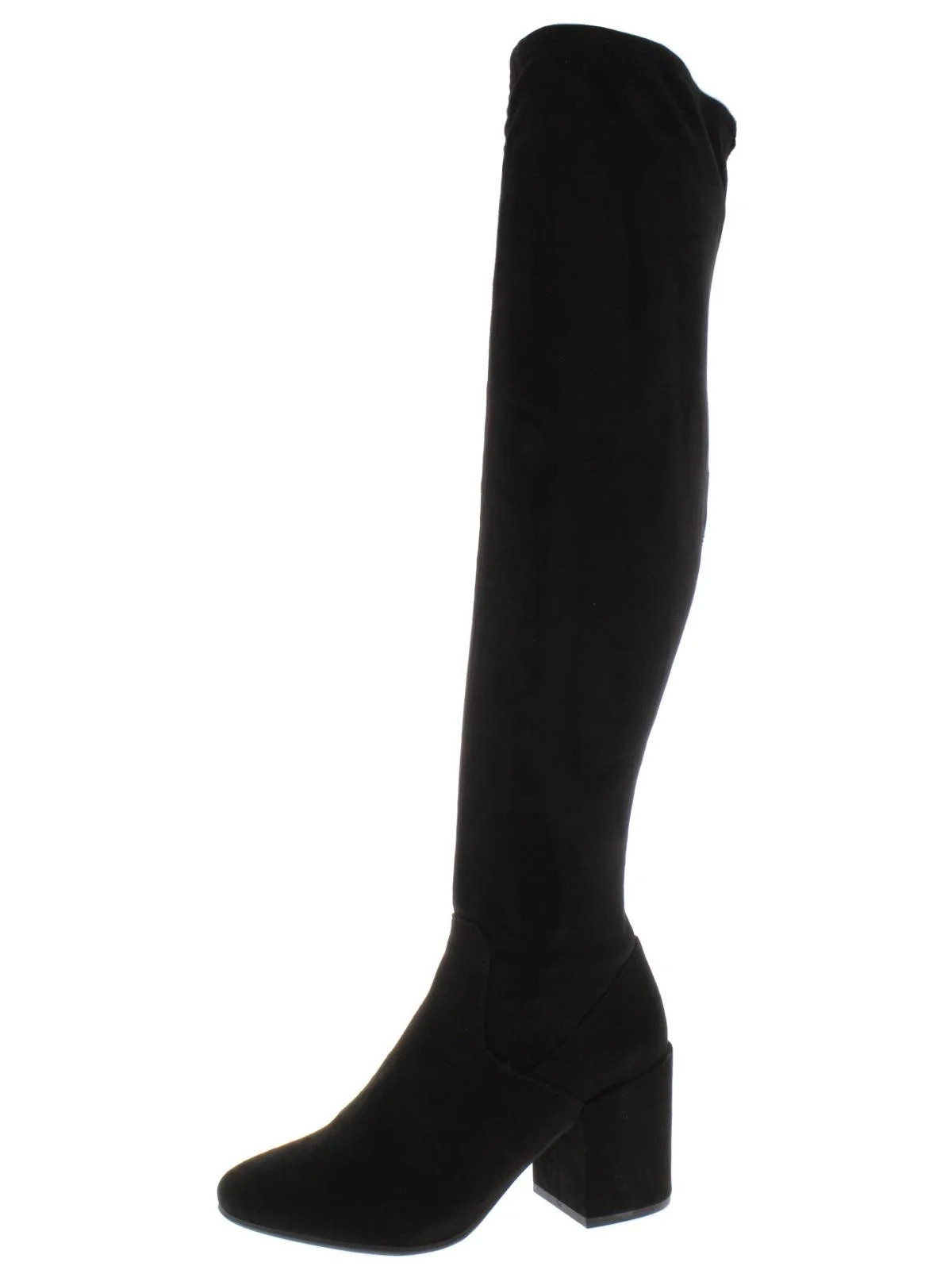 Bar III Womens Gabrie Faux Leather Over-The-Knee Boots Black 5 Medium (B,M) - Walmart.com | Walmart (US)
