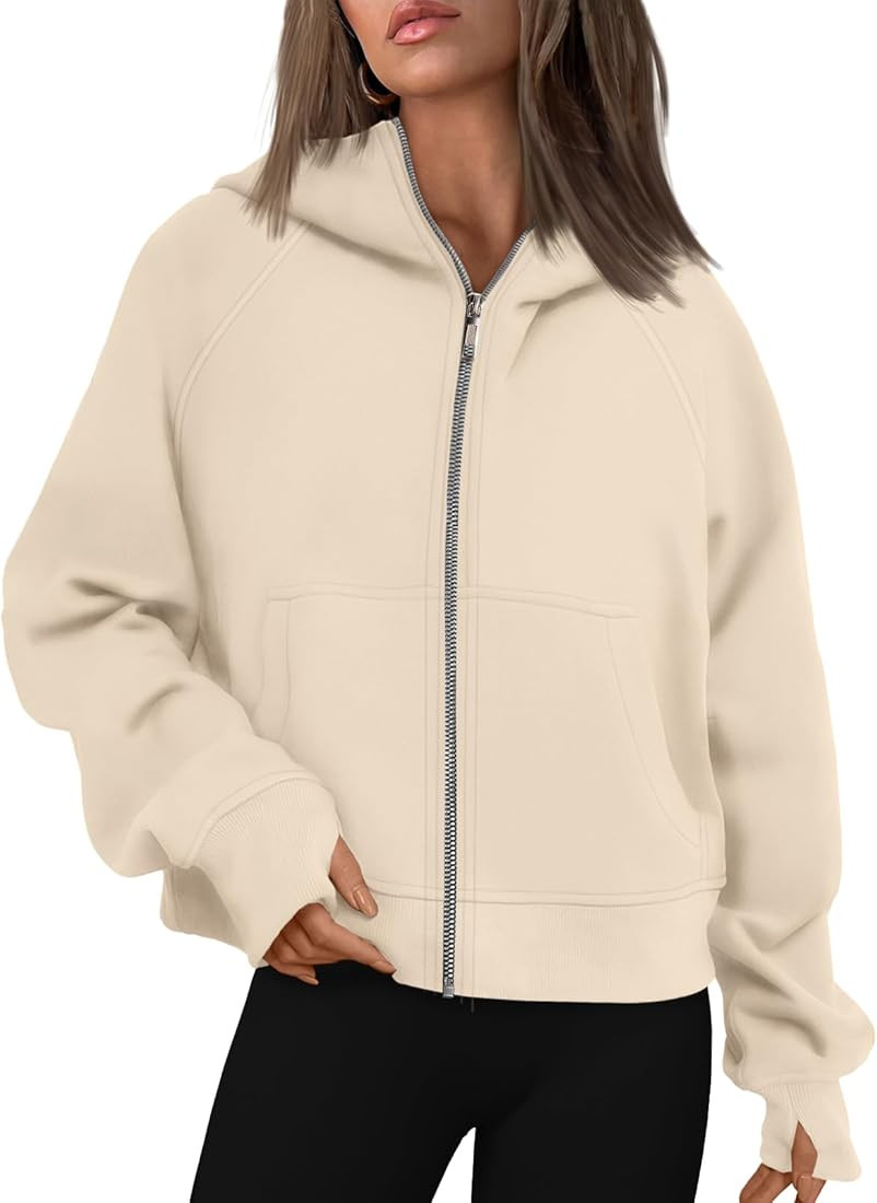 AUTOMET Womens Zip Up Hoodies Fleece Jackets Oversized Sweatshirts Fall Fashion Outfits 2024 Swea... | Amazon (US)