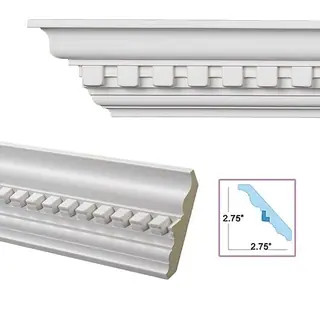 Dentil 3.9-inch Crown Molding (8 pieces) | Bed Bath & Beyond