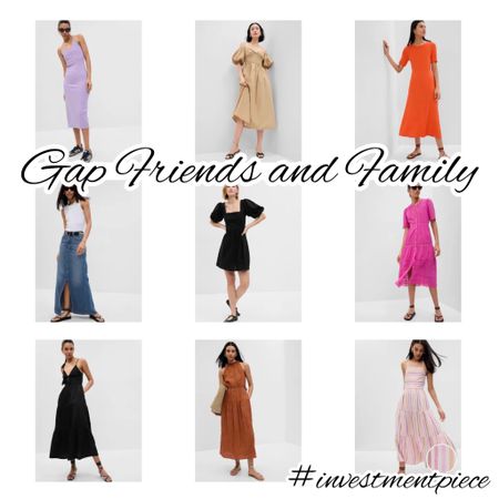 @gap #friendsandfamily starts today (get 40% off everything with code FRIEND) From cutouts to sundresses, puff sleeves and more- I’m loving this spring and summer dresses! #investmentpiece 

#LTKsalealert #LTKSeasonal #LTKunder100