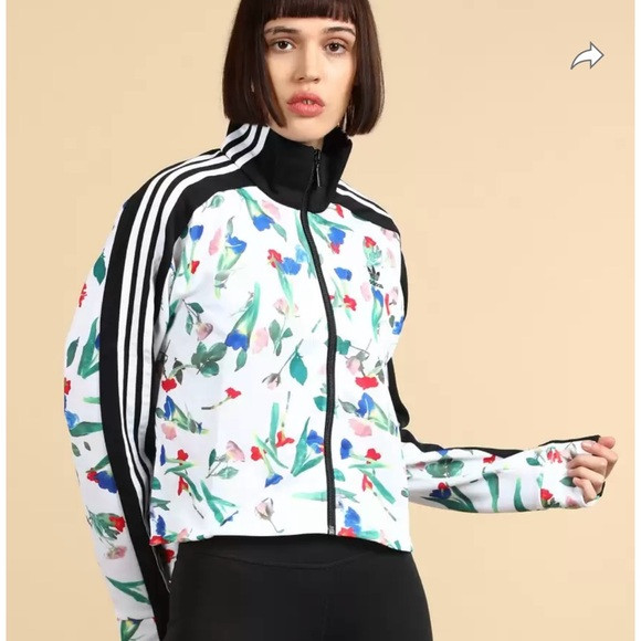 ADIDAS ORIGINALS Women Floral Print Sports Jacket size small | Poshmark