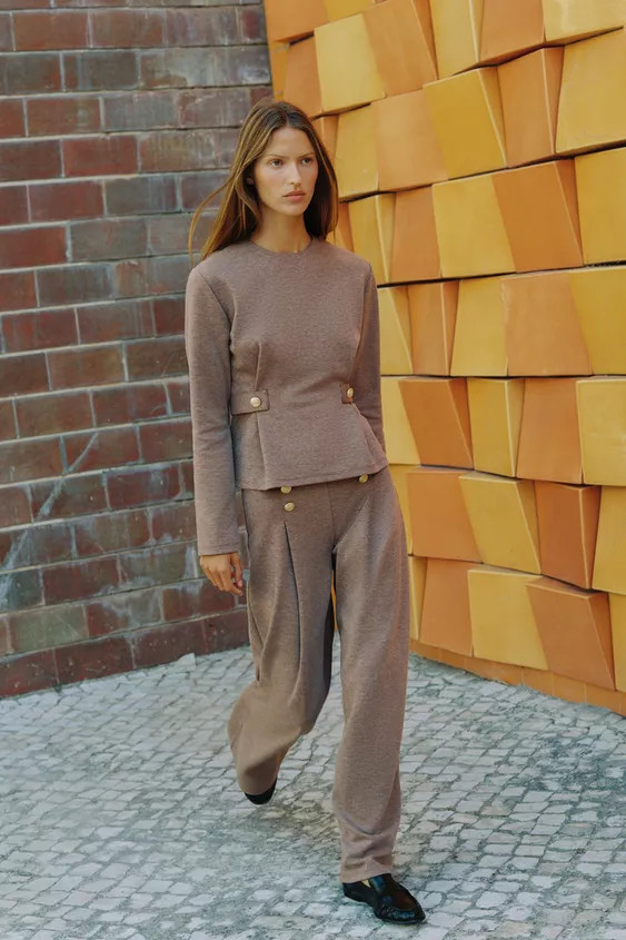 BUTTONED TWILL TOP | Zara US