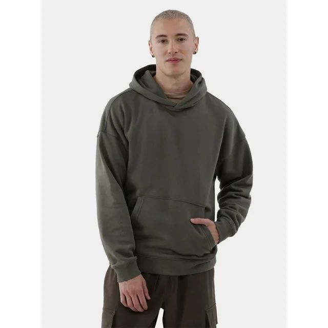 No Boundaries All Gender Oversized Fleece Hoodie with Long Sleeves, Men's Sizes XS-5XL | Walmart (US)