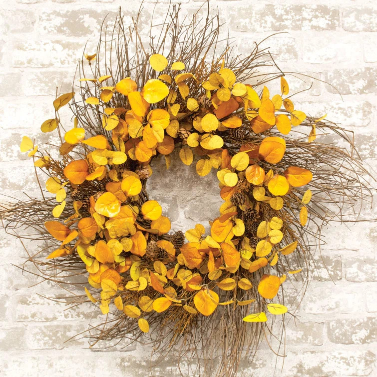 Penny Leaf 26" Twig Wreath | Wayfair Professional