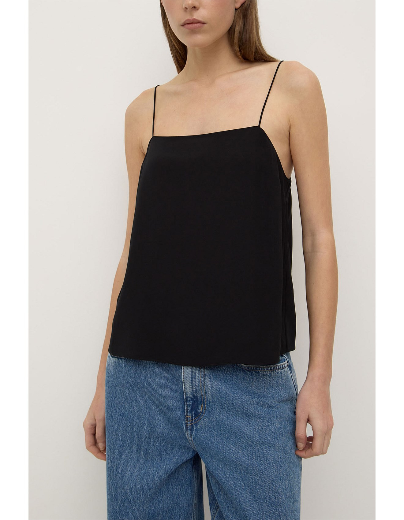 Aime Silk Tank Black | David Jones (Australia & New Zealand)