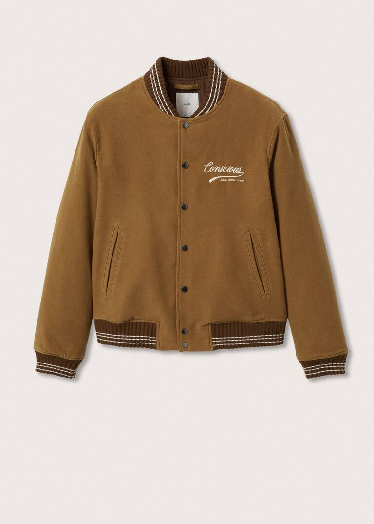 Varsity bomber jacket | MANGO (US)