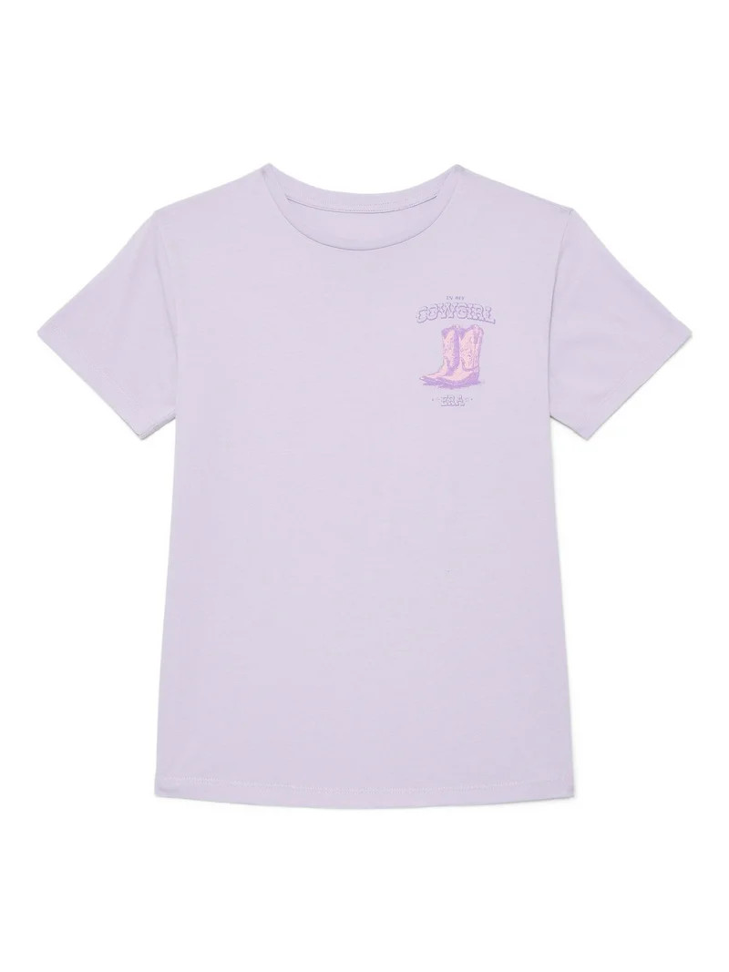 Wonder Nation Girls Cowgirl Era Graphic T-Shirt with Short Sleeves, Sizes 4-18 | Walmart (US)