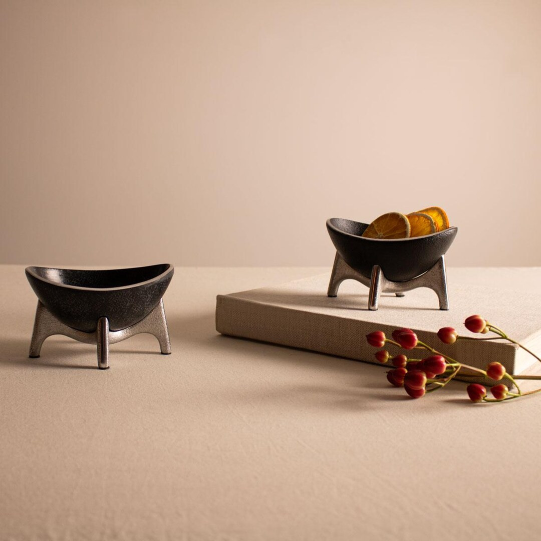 Small Pedestal Bowls – Decorative Footed Nut & Chocolate Oval Bowls for Home Decor - Etsy | Etsy (US)