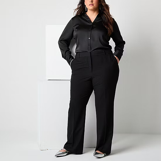 Worthington Plus Womens High-Rise Modern Trouser | JCPenney