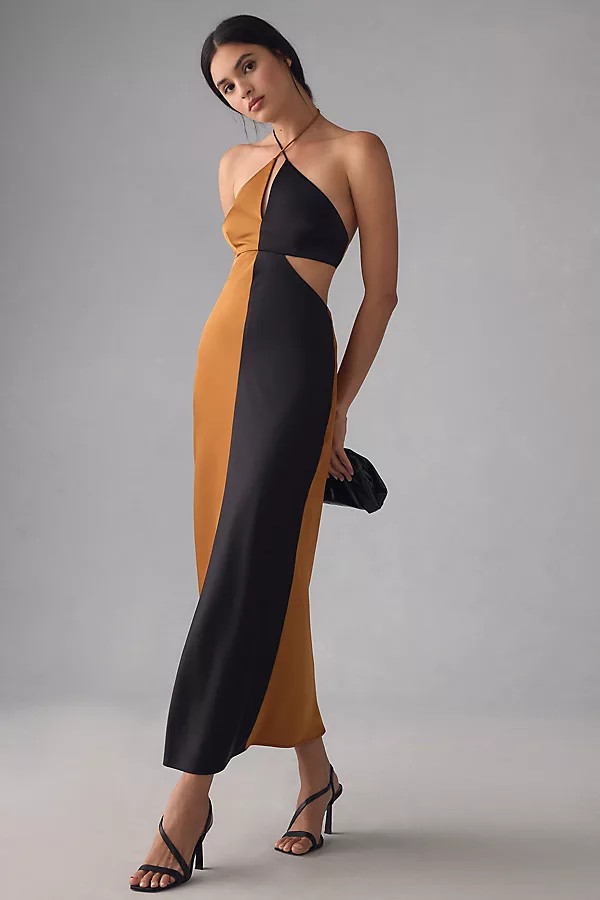 Significant Other Halter Colorblock Cutout Maxi Dress | Anthropologie (US)