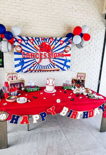 We had Jackson’s 11th birthday party this past weekend and he had so much fun! He loves playing baseball with his friends so we did a baseball theme and I love how it turned out!! ❤️⚾️

#baseballmom #baseballparty 

#LTKparties #LTKfindsunder50