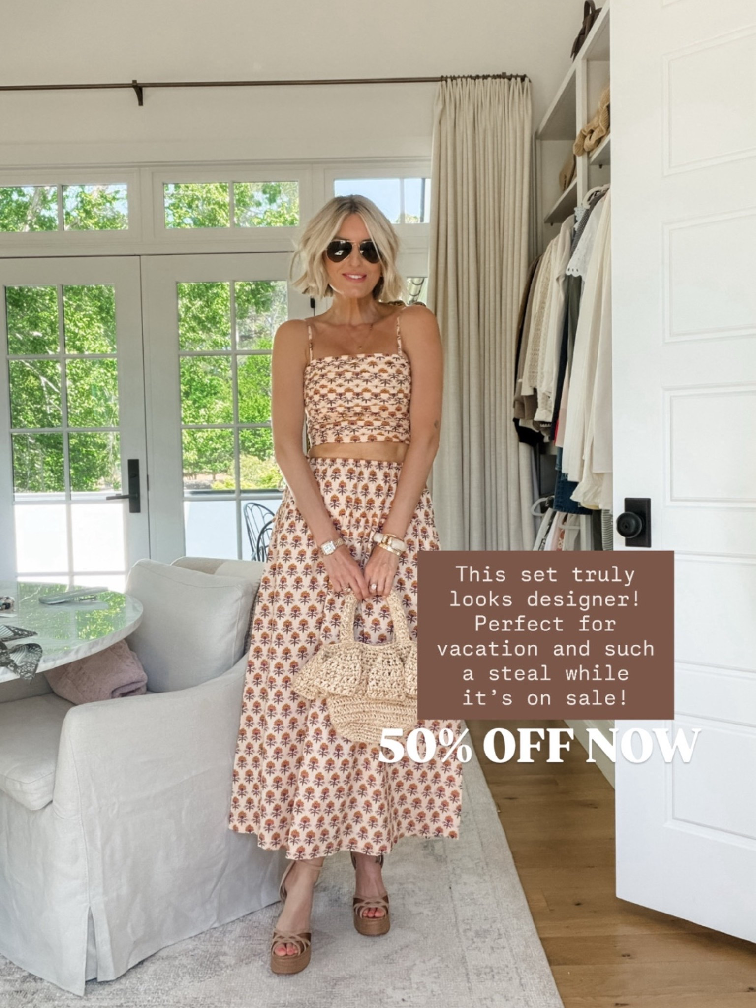 This set is PERFECT for your next vacation! Size up one in the top - I am wearing an XS in these pieces! On major sale this weekend 👏🏼

Loverly Grey, Loft sale, Memorial Day sales, matching set

#LTKootd #LTKSeasonal #LTKSaleAlert