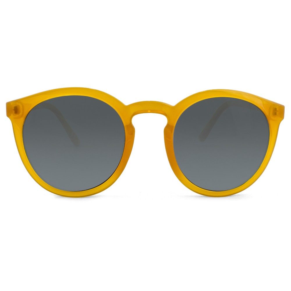Men's Round Sunglasses with Smoke Lenses - Goodfellow & Co Orange, Size: Small, Orange/Grey | Target
