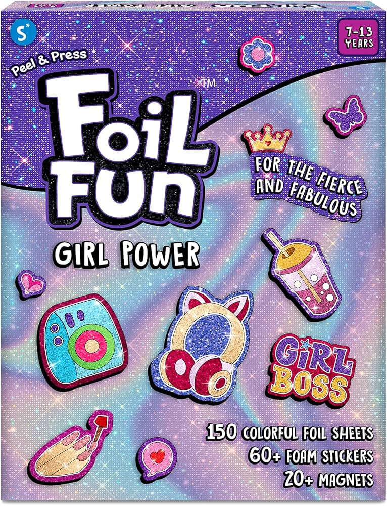 Skillmatics Foil Fun - Girl Power, 20+ DIY Foil Art Magnets, Mess-Free Craft Kit, 60+ Foam Sticke... | Amazon (US)