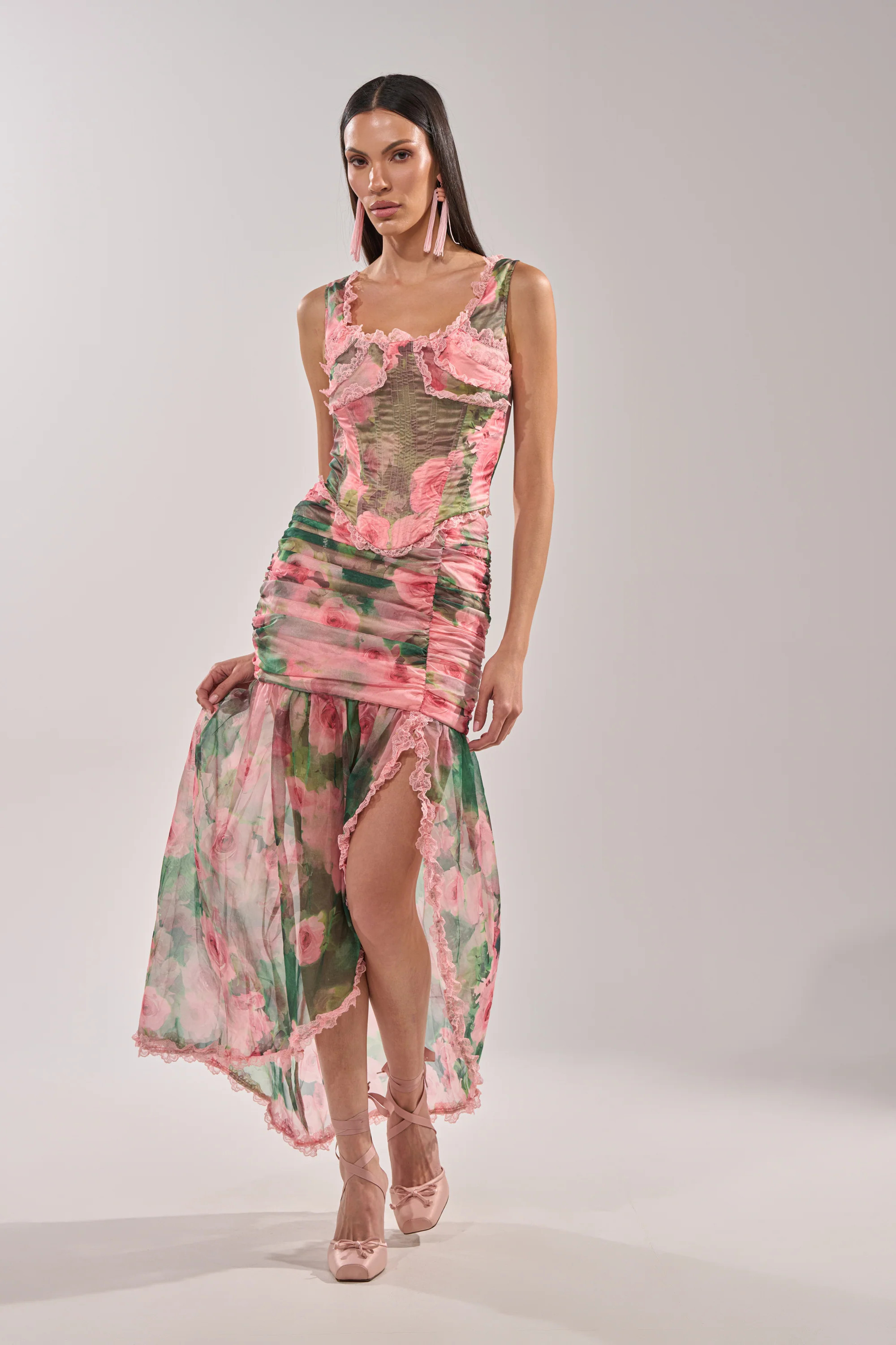 AKIRA Dreaming Floral Maxi Skirt | Size Large | AKIRA