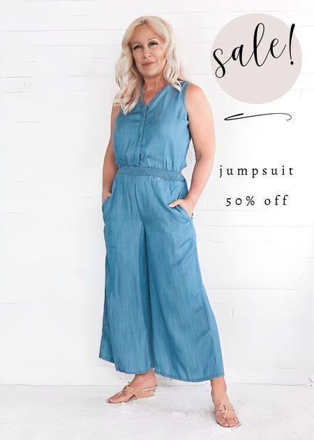 Lands End has now upped its sale to 50% off. The chambray jumpsuit is now half off and selling fast.

#LTKOver40 #LTKFindsUnder50 #LTKSaleAlert