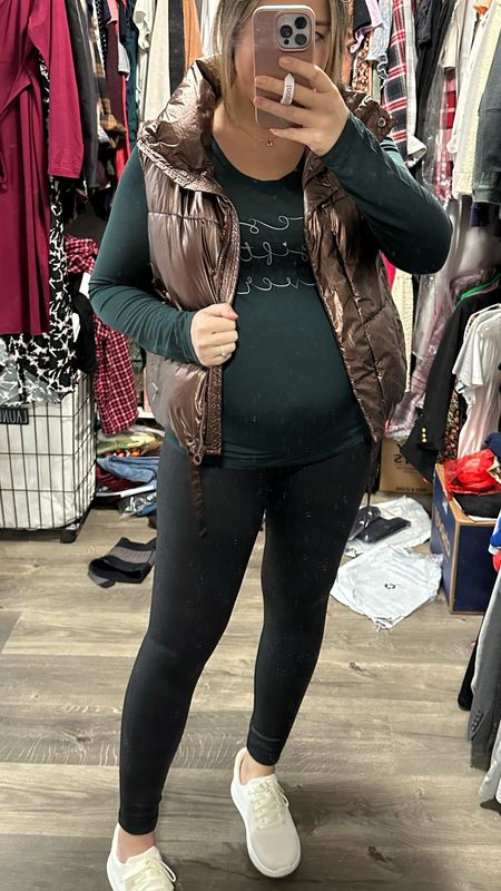 Maternity outfit. Holiday outfit. Comfortable look. Casual maternity look. Long sleeve tee and faux leather leggings  

#LTKGiftGuide #LTKSeasonal #LTKbump