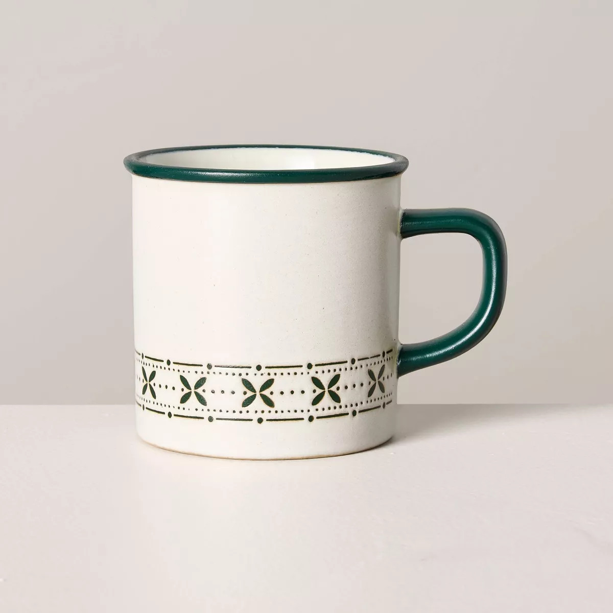 9.5oz Fair Isle Stripe Stoneware Christmas Mug - Hearth & Hand™ with Magnolia | Target