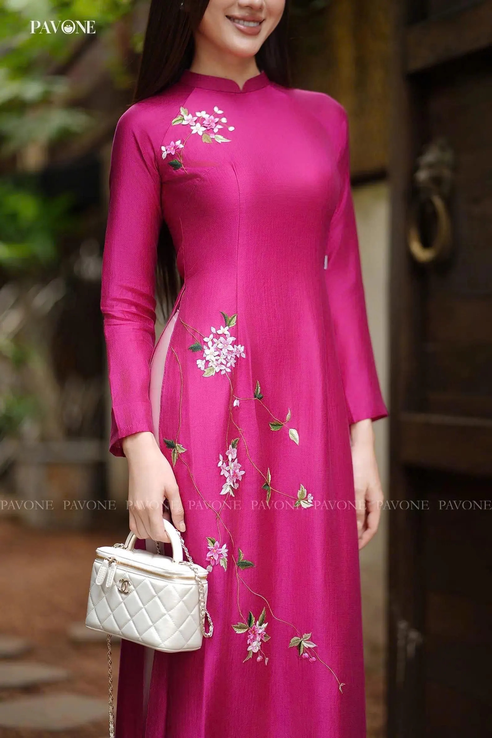 Áo Dài Long Dress Vietnamese Traditional Dress ( Included Pink Pants) - Etsy | Etsy (Global)