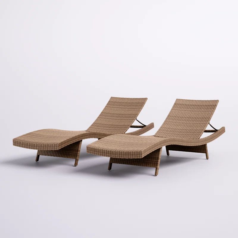 Brown Mirabel 79'' Long Reclining Single Chaise (Set of 2) | Wayfair North America
