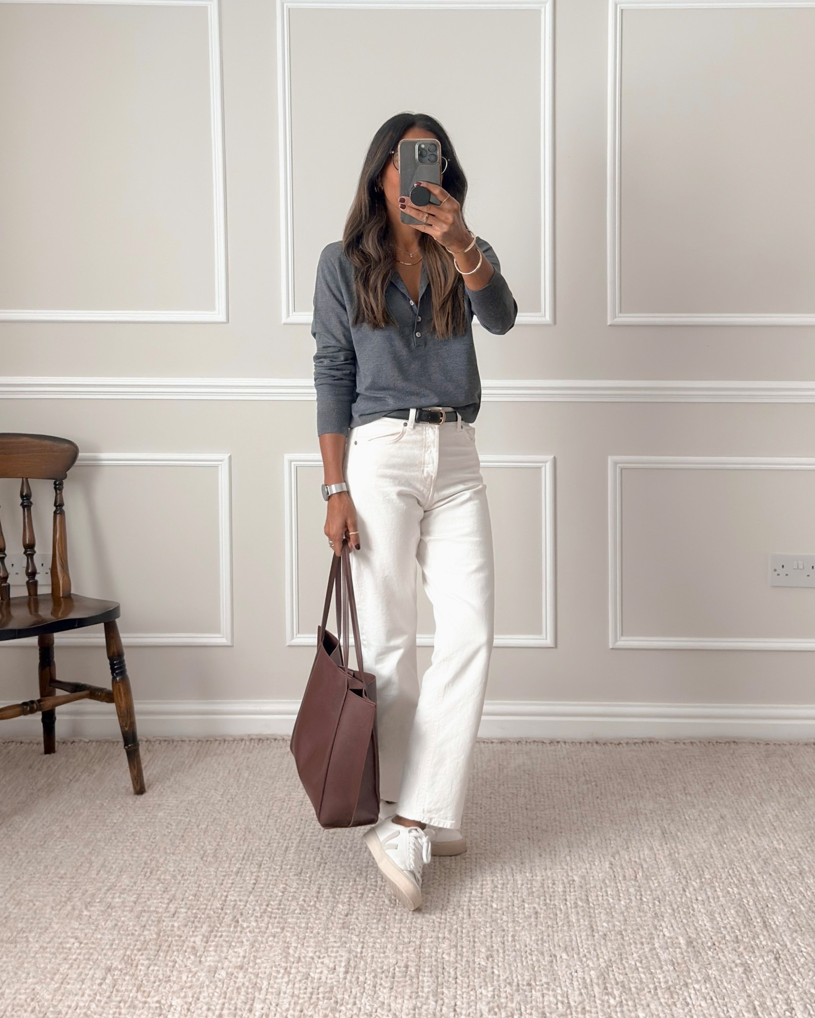 Grey polo top - wearing size medium. I’ve sized up for a more relaxed feel - normally wear size small.

Jeans - old from H&M but I’m currently trying to find a similar pair for you. Will link as soon I’ve found a pair and tried them on.

#LTKautumn #LTKeurope