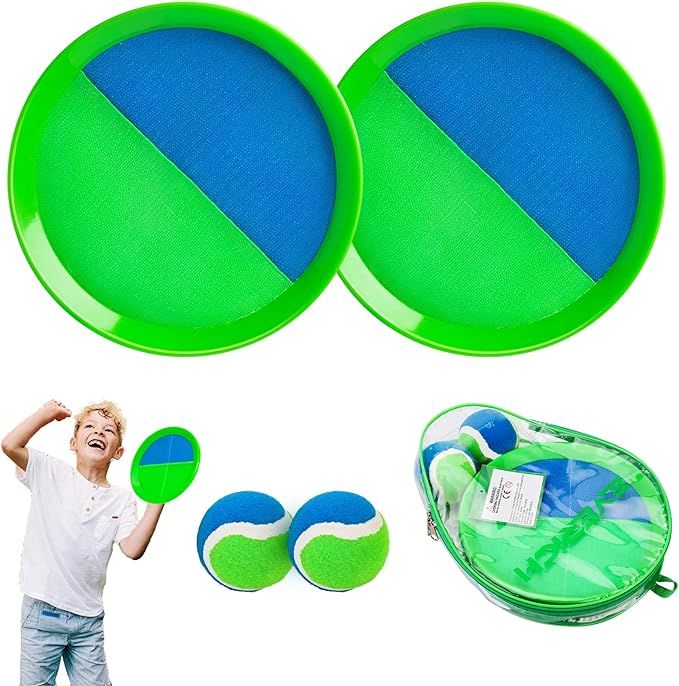EVERICH TOY Beach Toys for Outdoor Games for Kids Ages 3-10, Yard Lawn Ball Catch Games Paddle To... | Amazon (US)