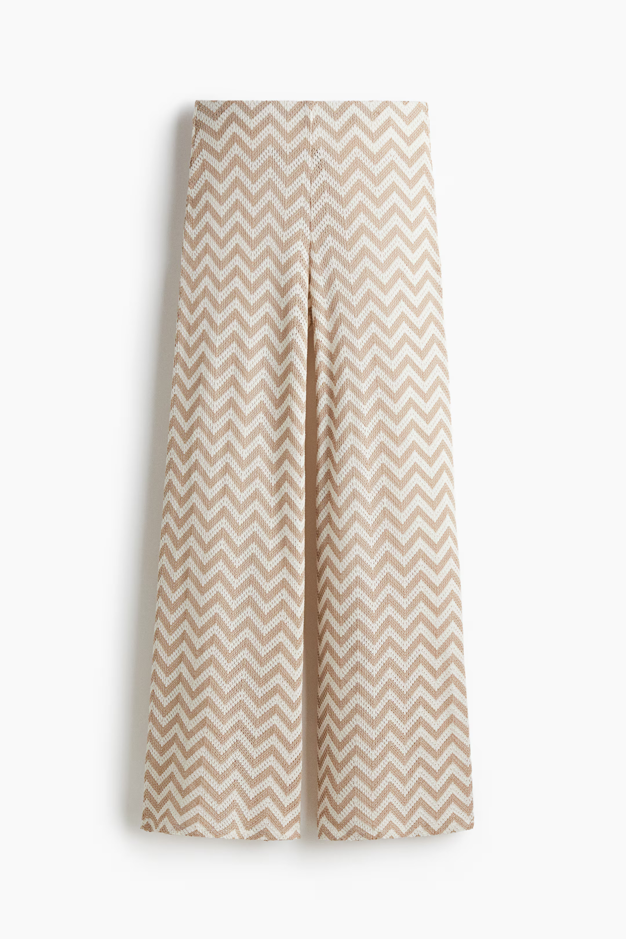 Wide jacquard-knit trousers | H&M (UK, MY, IN, SG, PH, TW, HK)