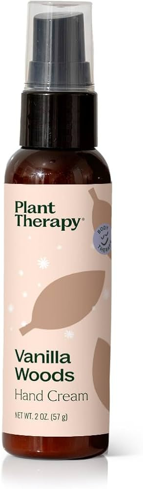 Plant Therapy Vanilla Woods Holiday Hand Cream 2 oz Cozy Blend of Vanilla & Woodsy Notes, Enriche... | Amazon (US)