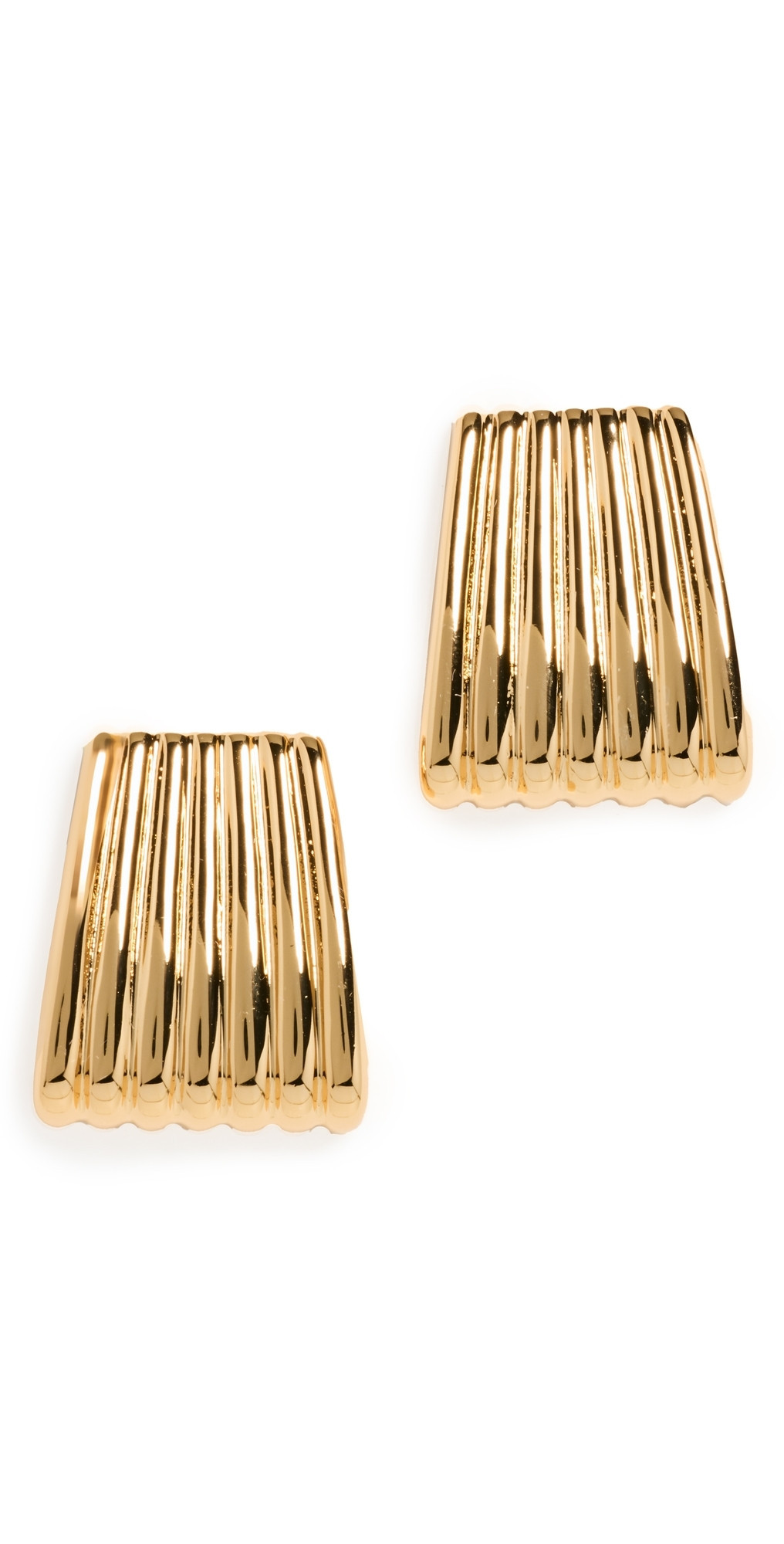 Heaven Mayhem Ribbed Maxi Gold Earrings Gold One Size | Shopbop