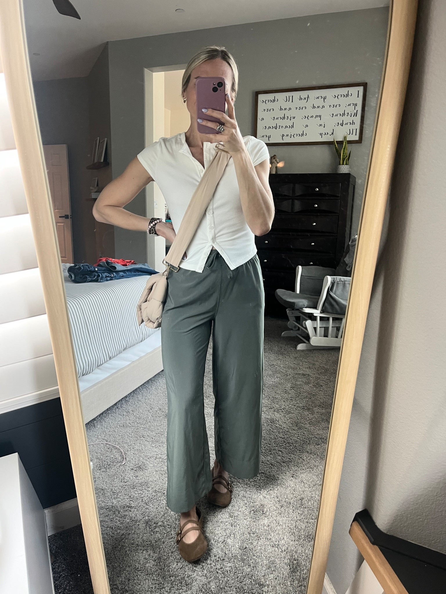 Spring teacher outfit idea. These wide leg breezy pants are so versatile. Wear them teaching or casually. And I love this fitted top for spring! 

#LTKmomlife #LTKWorkwear
