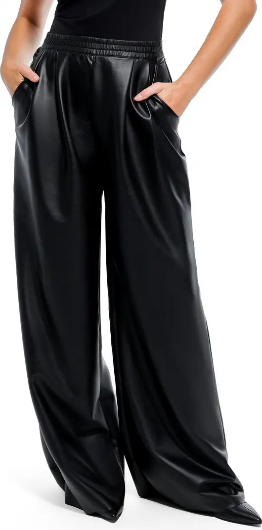 Faux Leather High Waisted Wide Leg Pants | Nordstrom