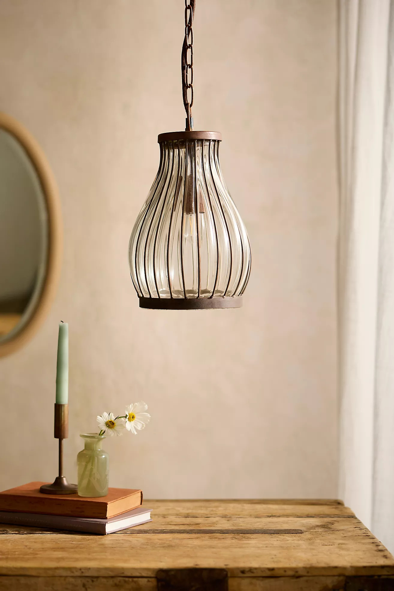 Striped Iron Pendant Light | Anthropologie (US)