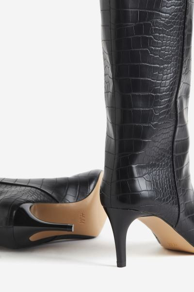 Knee-high heeled boots | H&M (UK, MY, IN, SG, PH, TW, HK)