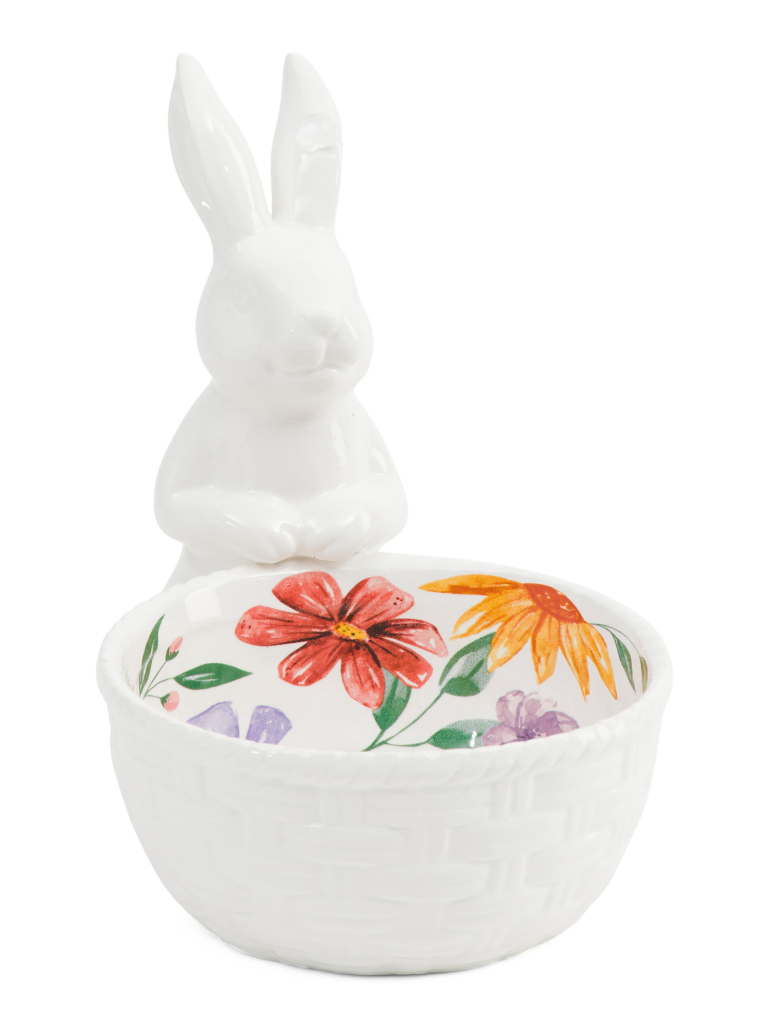 7in Bunny Bowl Decor With Flower Detail  | Kitchen & Dining Room | Marshalls | Marshalls