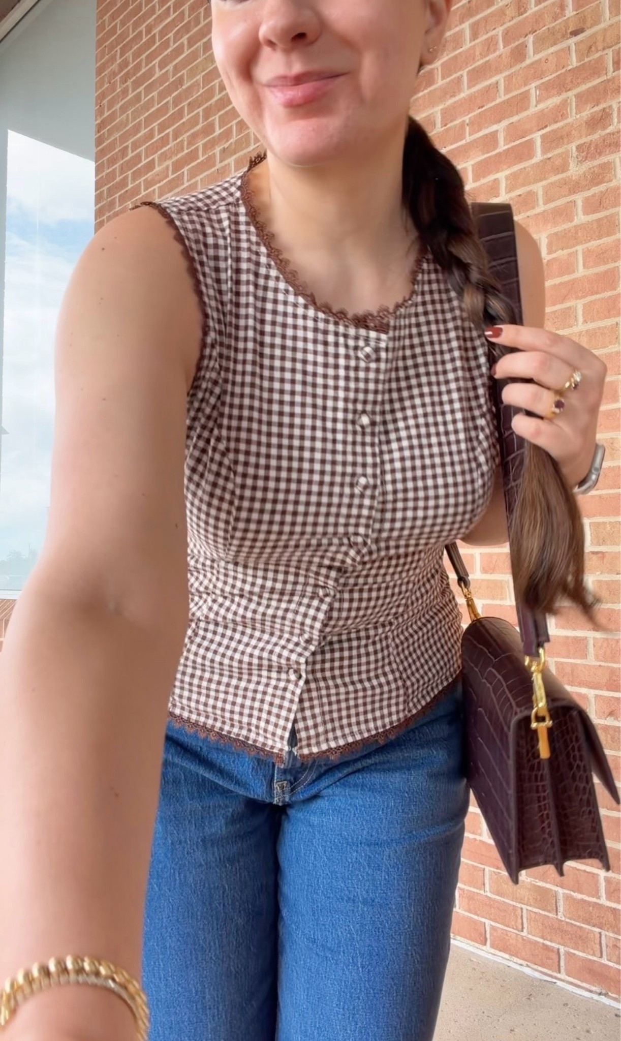 date night outfits, fall outfit ideas, gingham top

#LTKootd #LTKSeasonal #LTKMidsize