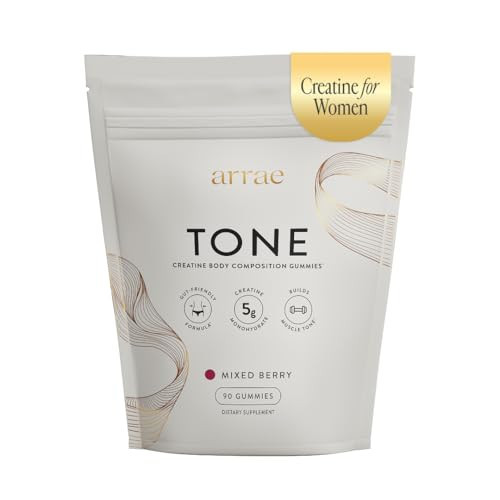 Arrae Tone Gummies – Creatine Monohydrate 5g for Women – Support Lean Muscle, Strength & Recovery – Hormone-Friendly Muscle Toning Supplement – Mixed Berry Flavor – 90 Count | Amazon (US)