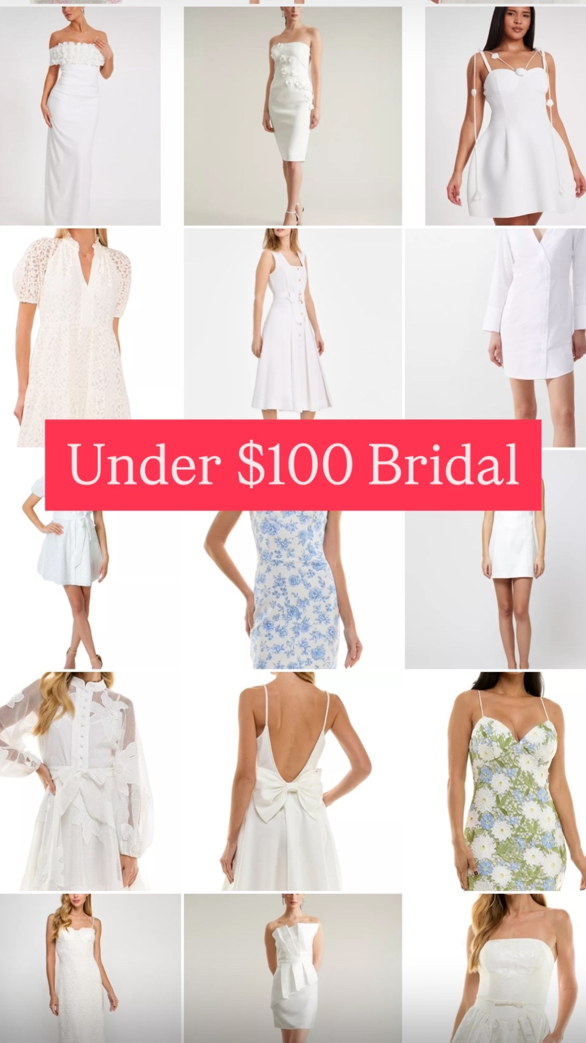 Bridal on a budget! ✨ Stunning wedding looks under $100—because style doesn’t have to break the bank. Shop my favorite affordable finds now! 

#LTKWedding #LTKSaleAlert #LTKStyleTip
